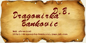 Dragomirka Banković vizit kartica